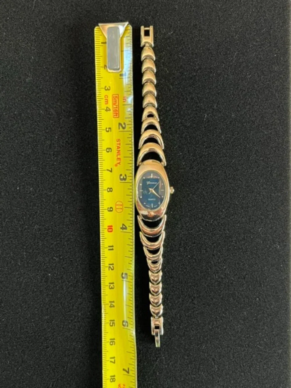 GENEVA | Silver-tone Bracelet watch Blue Dial Classic-EUC-NEW Battery